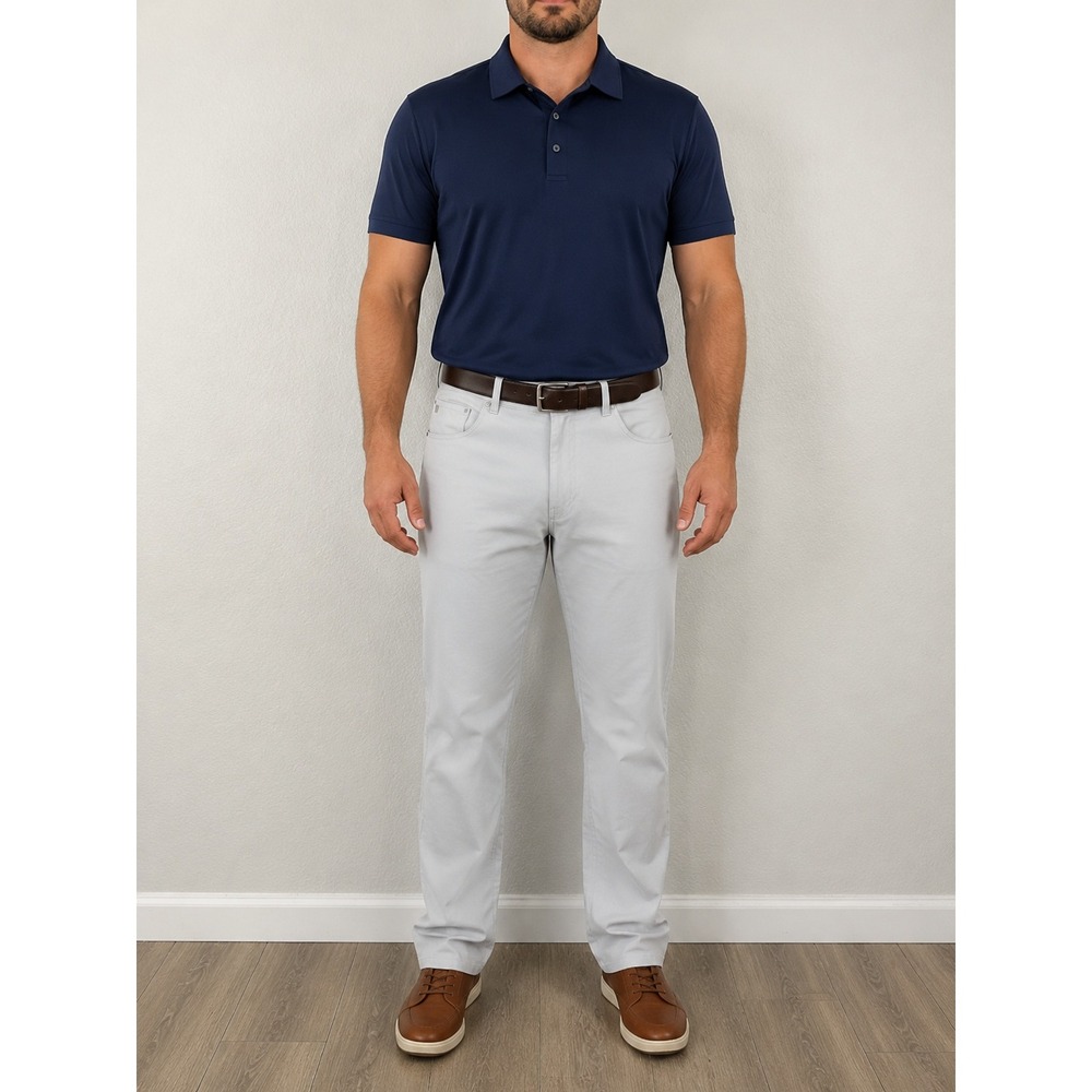 Peter Millar Men's 40L Gray Dress Pants Flat Front Classic Business Trousers